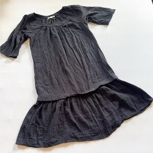 Johnny Was Calme M Black Tiered Dress